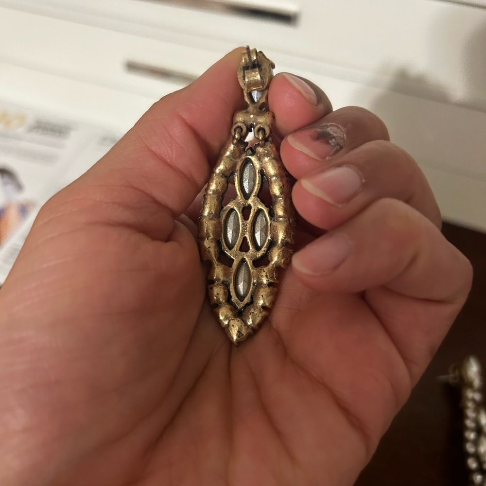 J. Crew Silver Crystal Drop Earrings - Picture 3 of 4